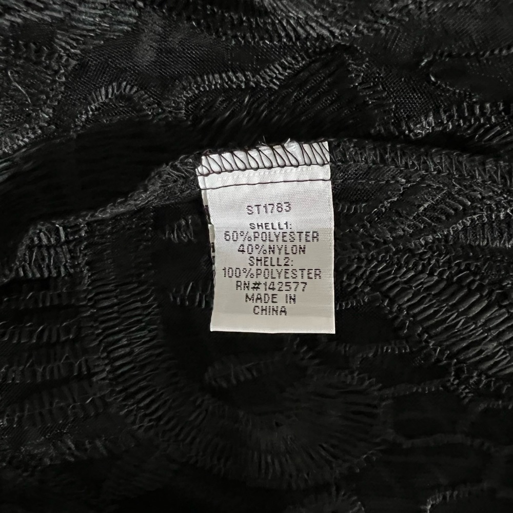 Story On Lace Sheer Balloon Sleeve Blouse Top Short Sleeve Black - Picture 11 of 12